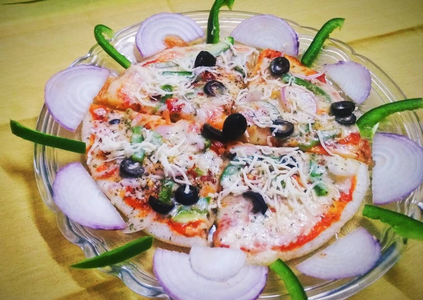 Brown Rice Uttappam Pizza