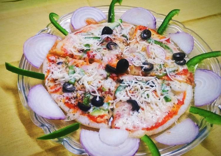 Steps to Prepare Perfect Brown Rice Uttappam Pizza