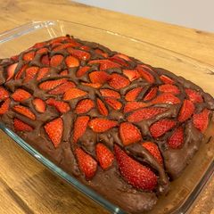 A picture of Vegan Strawberry brownies.