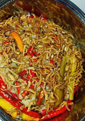 Foto resep Liwet teri Medan Magicom😍🤤👌