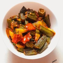 A picture of Masala Bhindi Do Pyaza.