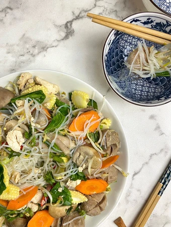 Cara Gampang Membuat Resep Cah Bashohun Ayam Sayur yang Enak Banget