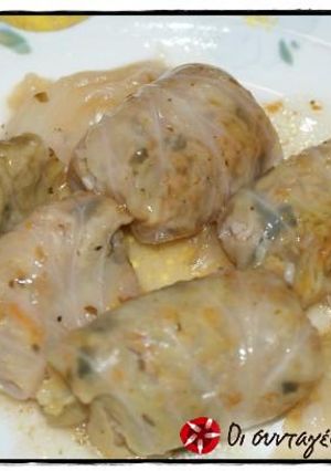 A picture of Lahanodolmades with soya.