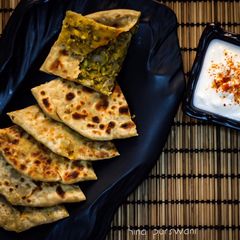 A picture of Green Moong Stuffed Paratha.