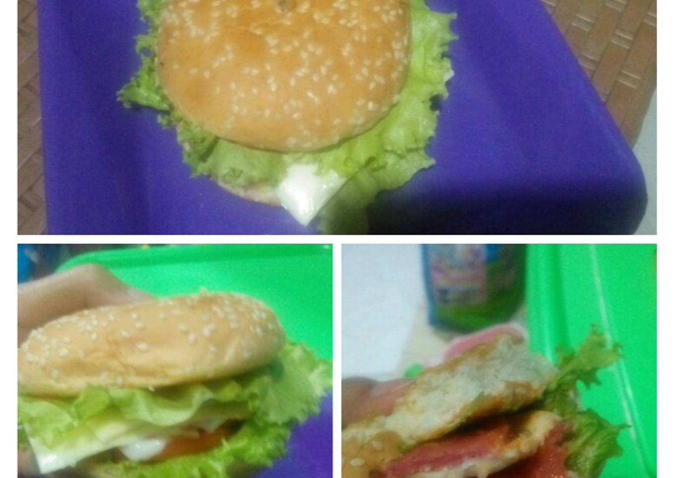 Resep Burger Double Cheese n Ham yang Menggugah Selera