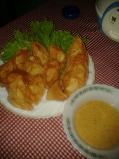 Foto resep Pangsit goreng isi kornet kentang