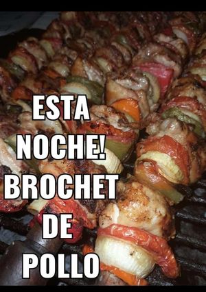 Una foto de Brochettes de pollo