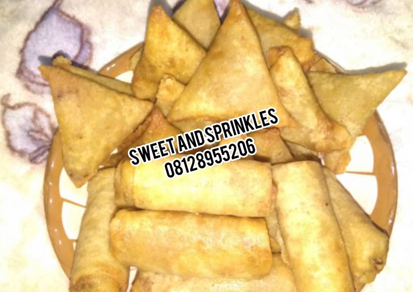 Samosa and Spring rolls