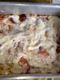 Rico pasticho de rajadas fritas