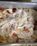 Rico pasticho de rajadas fritas