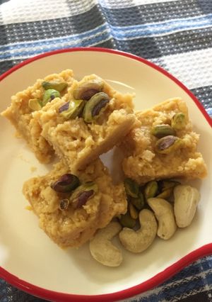 A picture of Milk cakePerfect dessert to satisfy your sweet tooth. Made by evaporating milk.