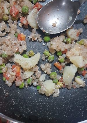 A picture of Sabudana khichdi.