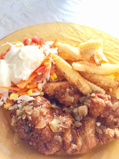 Foto resep Chicken Katsu X salad Sayuran X french Fries X Saus Teriyaki