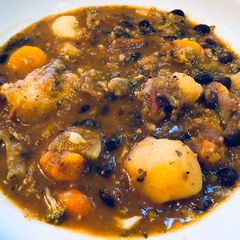 A picture of Summer Vegetable and Cider Stew.