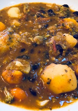 A picture of Summer Vegetable and Cider Stew.