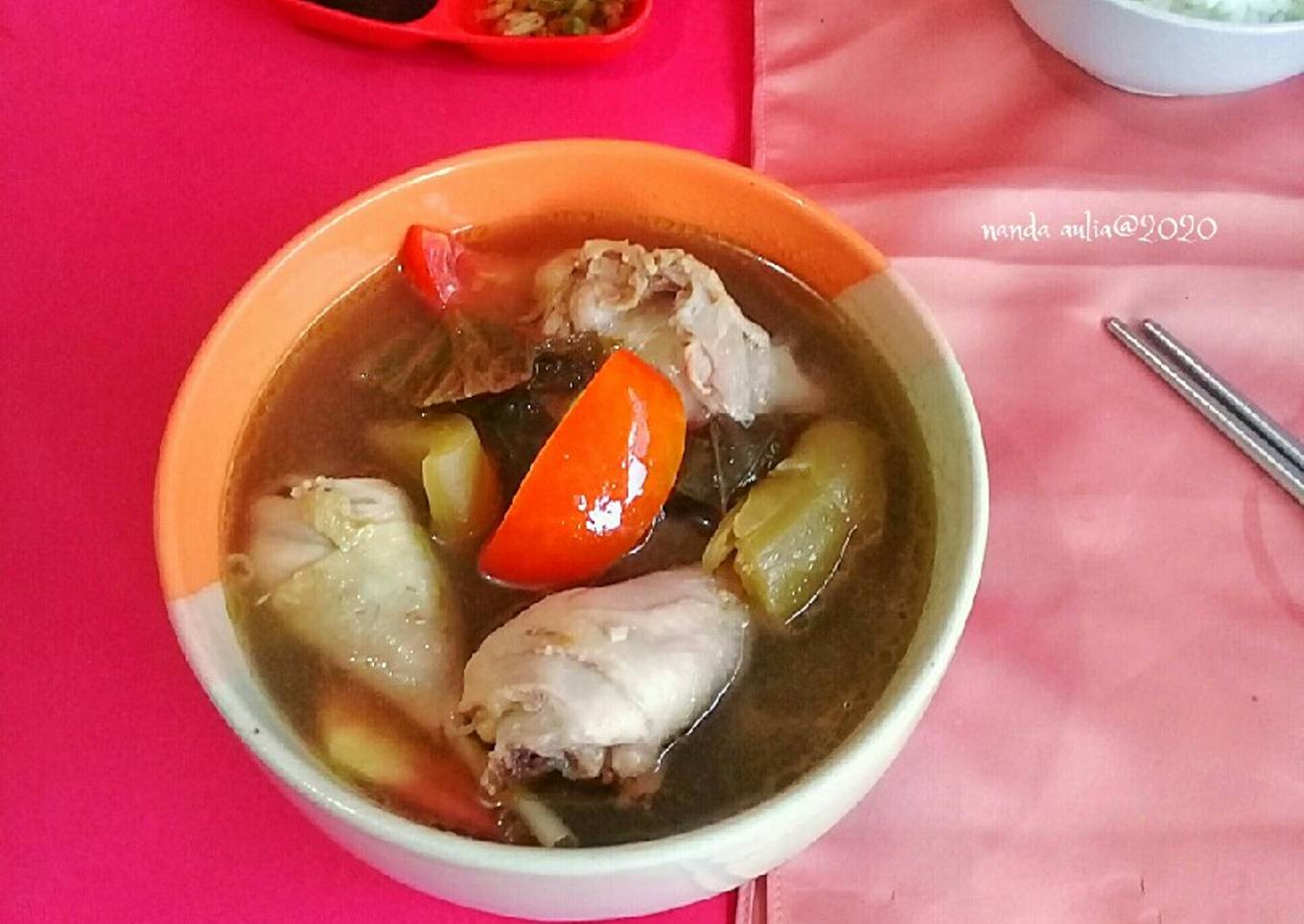 Soup ayam kampung dg sawi asin