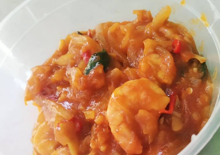 Cara Gampang Membuat Udang Saus Padang cabe hijau yang Enak
