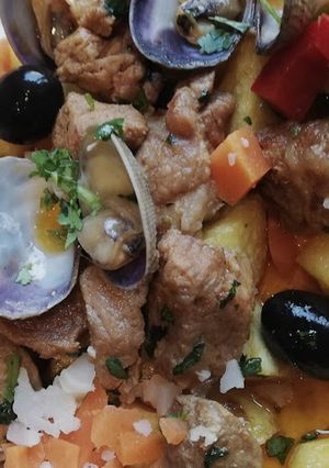 Foto de Carne de Porco à Alentejana