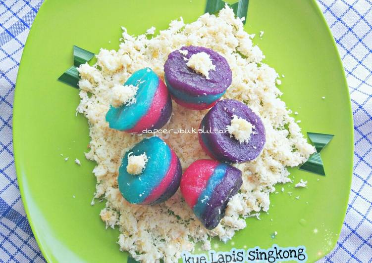 Bumbu Menyiapkan Kue lapis singkong yang mudah