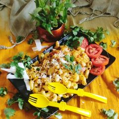 Macaroni cheese pasta 🍝 A picture of Macaroni cheese pasta 🍝.