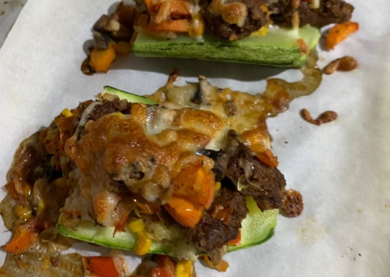 Zucchini rellenos vegetarianos