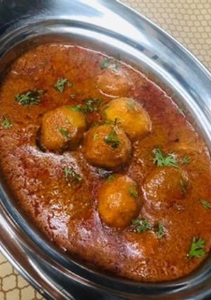 A picture of Restaurant-style Dum Aloo.