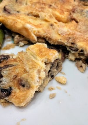 Una foto de Tortilla de champiñones