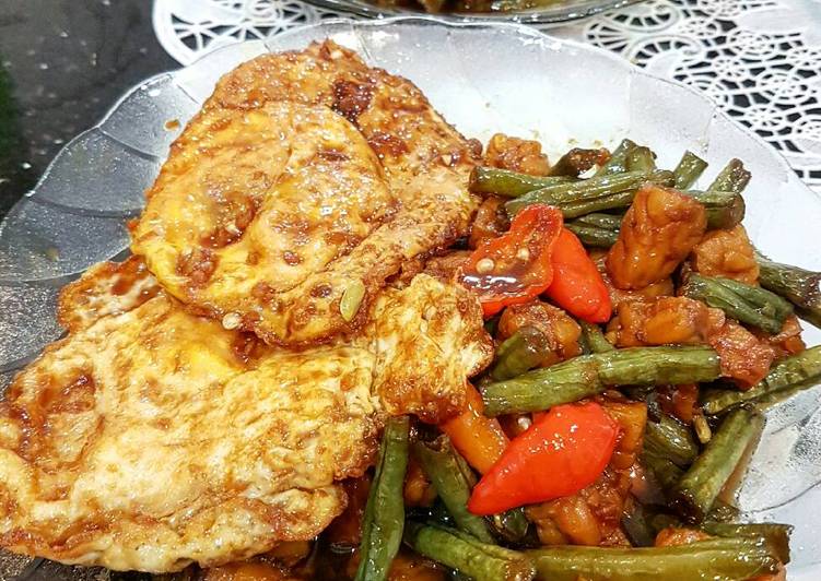 Cara mudah memasak Tempe, kacang panjang dan telur orek, Sempurna