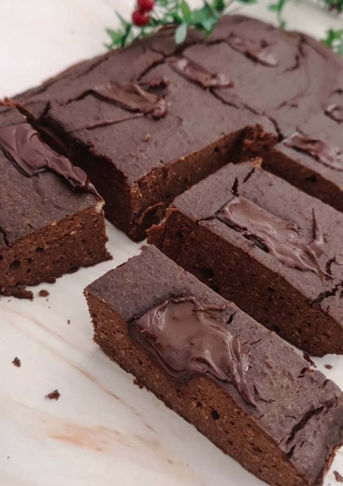 Una foto de Brownie de garbanzos sin harina