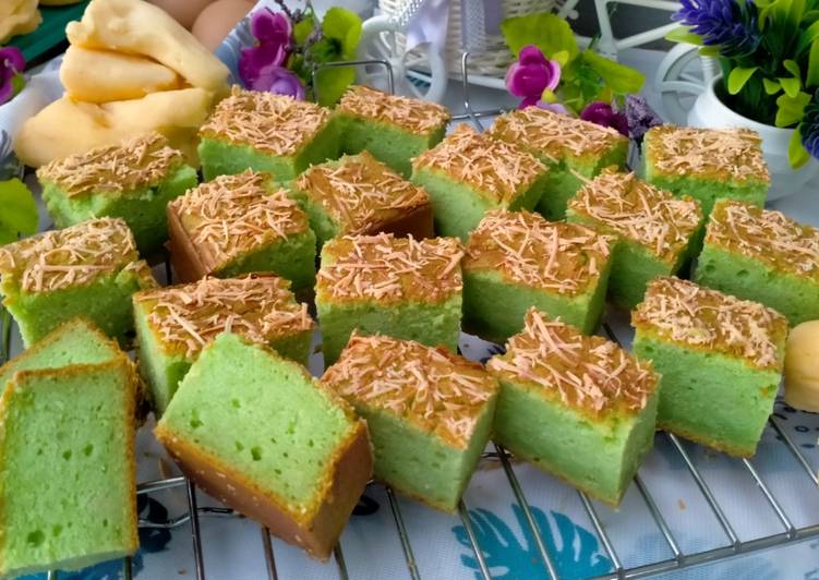 Cake/Bolu Tape Pandan Putih Telur