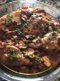 Pollo al vino tinto