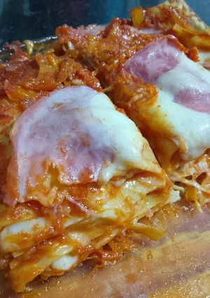 Una foto de Lasaña de Jamón y Queso y Berenjena
