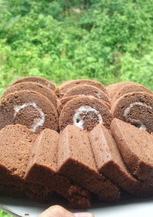 Foto resep Chocolate Roll Cake kukus