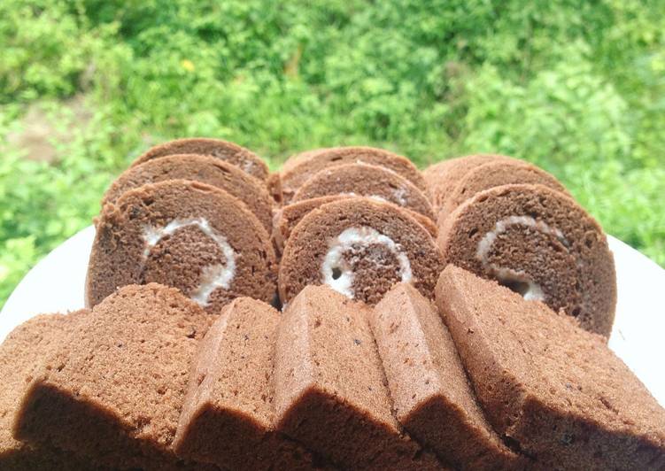 Chocolate Roll Cake kukus