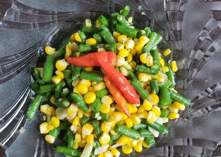 Resep Tumis Jagung Kacang Panjang, Lezat