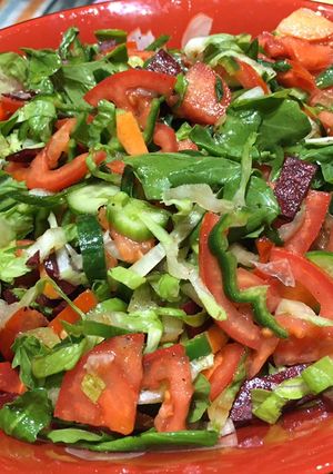 صورة لوصفة سلطة خضراء 🥗