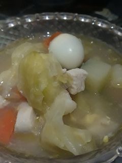 Foto resep Sayur sop telor puyuh ayam filet