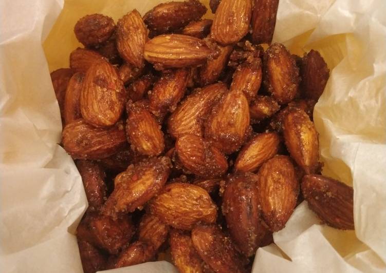 Ginger, honey and chilli roasted almonds