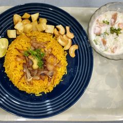 A picture of Batate Bhaat - Aloo ki Tahari.