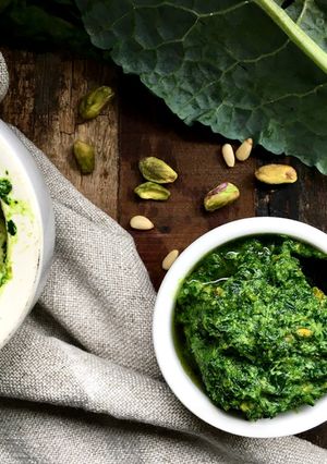 A picture of Seasonal pesto - cavolo nero.