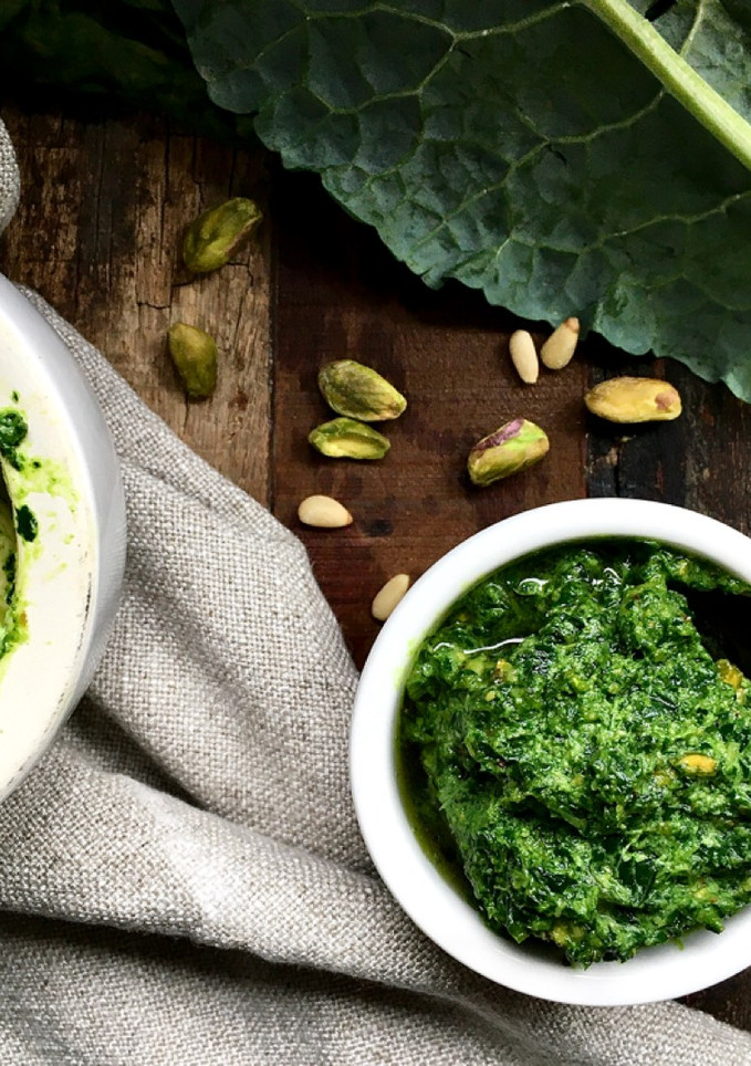 A picture of Seasonal pesto - cavolo nero.