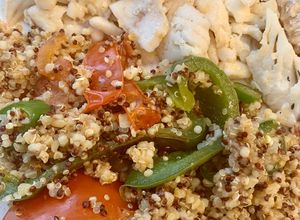 Foto resep Ikan kod goreng dan quinoa