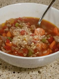 A picture of Turkey-Barley Soup.