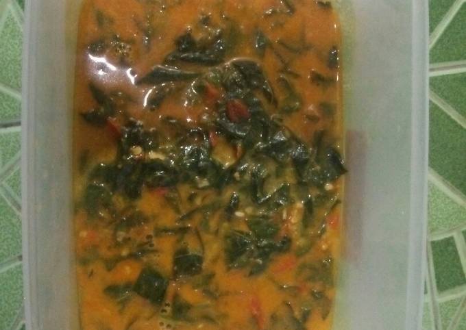 Sayur Daun singkong santan merah