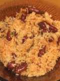 Arroz con Salchichas Ahumadas y Cerveza
