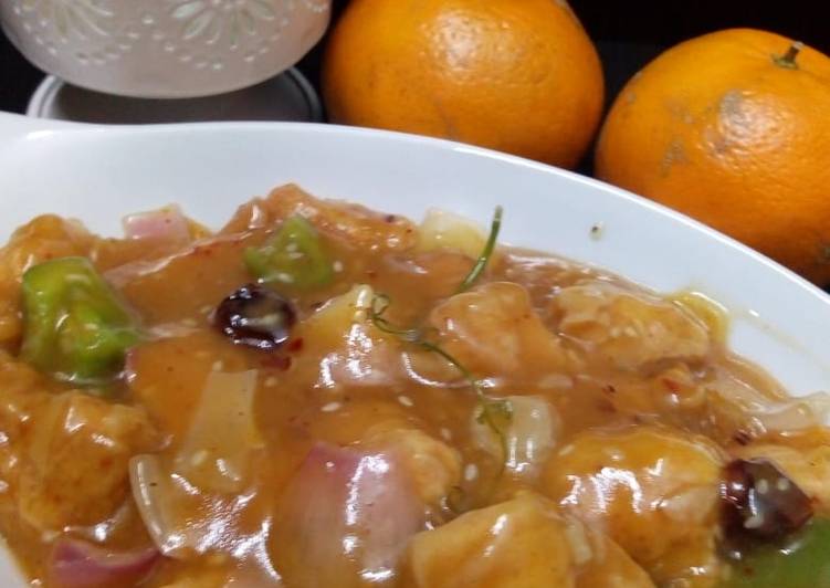 Steps to Make Yummy Orange sesame chicken #chinese