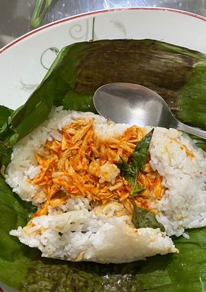 Foto resep Nasi Bakar Ayam Suir Teri Enakkk