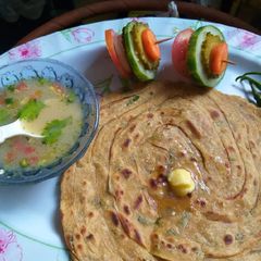 A picture of Desi Methi masala parota.