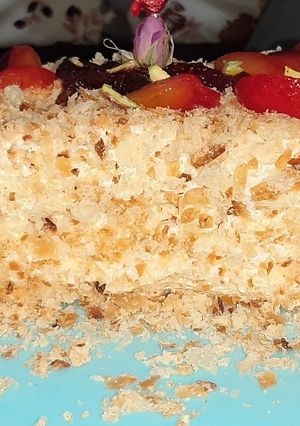 عکسی از دستور کیک ناپلئونی با خمیر هزارلا