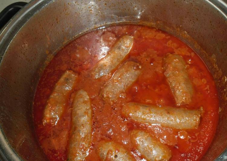 Easiest Way to Make Any-night-of-the-week Boerewors in tomato gravy